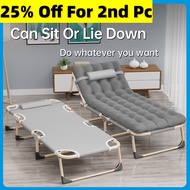 Folding Bed Office Portable Bed with Foam Soft Comfortable Single Bed Reclining Chair heavy duty