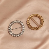 Simple crystal scarf button ring alloy brooch Muslim scarf needle accessories   M40343