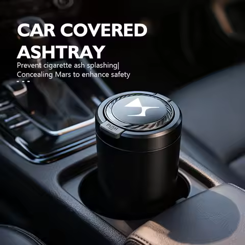 Portable Car LED Ashtray Cigarette Retardant Smoke Ash Holder Cup For DS DS3 DS5 DS6‌ DS7 ‌DS9‌ E-Te