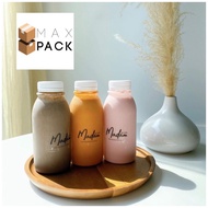 ขวดขุ่นทนความร้อน ขวดพลาสติก PP ปากกว้าง 34 มม ขนาด 200 cc 250 cc 300 cc / 200ml 250ml 300ml พร้อมฝา