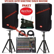 Paket karaoke baretone max15rc paket sound sistem baretone max 15 rc