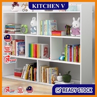 READY STOCK  KitchenV Kabinet Penyimpanan Barangan Kayu Multigrid/Rak Buku Tinggi-Wooden Multigrid Cabinet