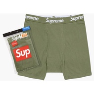 Supreme Hanes Boxer Briefs (2 Pack) Olive