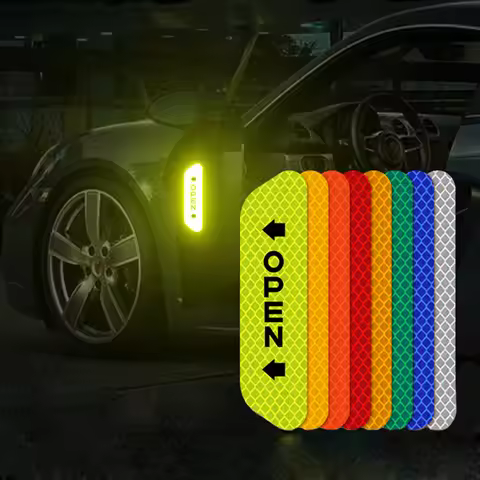 Reflective Car Accessories Door Sticker Safety Tape Inside Auto For Haval Jolion Hyundai Veloster I3