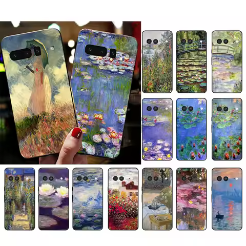 Phone Case For Google Pixel 10 9 Pro XL 9A 8 7 6 Pro Pixel 8A 7A 6A Pixel 8 7 6 5 Claude Monet Garde