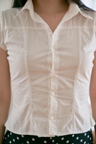 Allur Quarter Jade top เสื้อเชิ้ตแขนสั้น