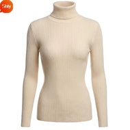 SHLY Ribbed Turtleneck Sweater - Slim Fit, Soft Knit, Fall Essential