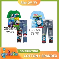 [2Y-7Y] Caluby Thomas And Friends Baby Nightwear Boys Outwear Kids Pyjamas Fake Jeans Boy Clothing S