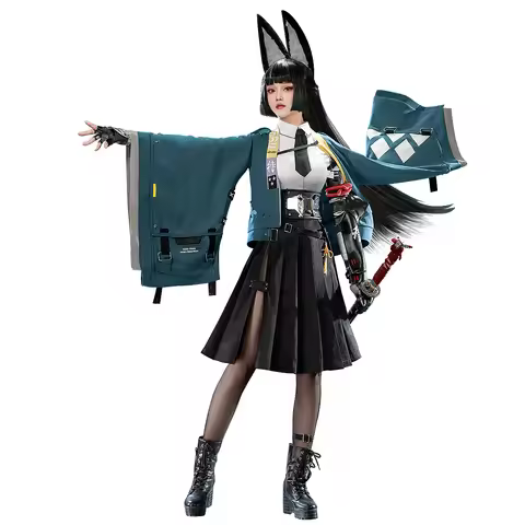 Anime Hoshimi Miyabi Cosplay Costume Game Zenless Zone Zero Miyabi Cosplay Wig Ear Lovely Uniform Pa