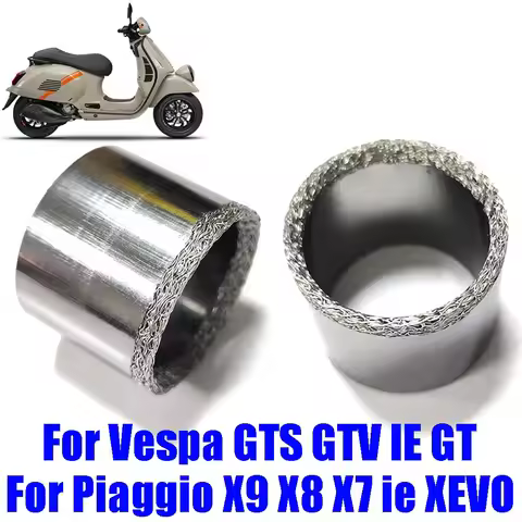 Motorcycle Accessories Exhaust Pipe Gasket Muffler Seal Bushing For Piaggio Vespa GTS GTV GT Super 1