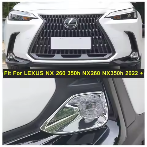 ABS Chrome Front Fog Light Lamp Frame Decoration Stickers Cover Trim For LEXUS NX 260 350h NX260 NX3