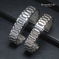 Kenneth Cole Kennethcole Stainless Butterfly Clasp Steel Watch Strap Men's And Women's Solid cole