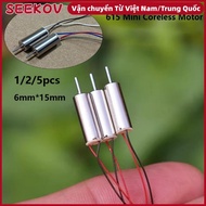 SEEKOV 1/2/5pcs Coreless Motor, 615 Mini 615 Tiny Hollow Cup Engine Motor, 6mm*15mm High Speed DC 4.