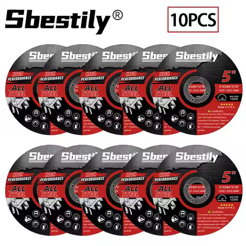 10pcs 125mm Cut Off Wheel Disc 5"x 3/64" x 7/8" Ultrathin Cutting Disc Metal and Stainless Steel Cut