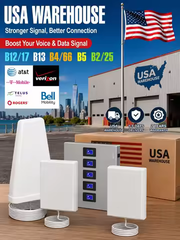 3 Day Delivery USPS Cell Phone Signal Boosters 5-Band Cellular Signal Amplifier 5G Booster Repeater 