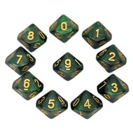 Ten-Sided Digital Dice Starry Sky 0-9 Multi-Sided Sieve Dice Children's Toys Board Game Accessories 