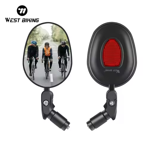 WEST BIKING Bicycle Handlebar Rear View Mirror Electric Scooter Mirror Bike Wide Range Back Sight Re