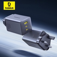 Baseus 100W PD 2C+U Fast Charger 3 Ports USB C GaN Foldable Plug Adapter for Laptop Tablet Phone