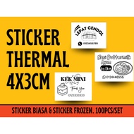 100 pcs Sticker Budget | Sticker Label |Sticker Makanan Vendor | Saiz 4x3cm | PART 1