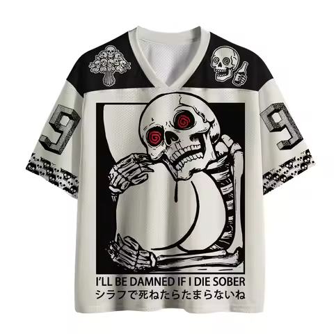 I'll Be Danned If I Die Sober 3D Print Jersey Summer Sports Outdoors Breathable Quick Drying Streetw