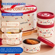 CLARAVA Stainless Steel Lunch Box Microwave Heating Food Storage ContainerLunch Box Student Office W