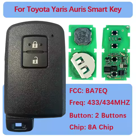 CN007158 Aftermarket Smart Key 2 Buttons BA7EQ P1 88 8A Chip 433MHz 89904-0D130 Keyless Go For Toyot