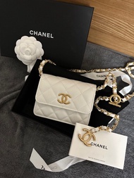 Chanel 23b mini woc with cc chain 小廢包 (罕見款 可調節長度）