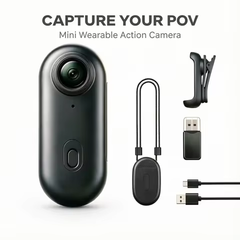 Camera 4K Mini 4K HD Mini Vlog Camera with WiFi Wireless Portable Action Body Cam for Sports Travel 