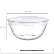 [Hot New] Heat-Resistant Thickening Glass Basin Large Dough Basin Egg Pots Cake Baking Bowl Salad Bo