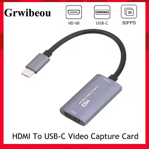 Mini HD 1080P Z29A HDMI Input To USB-C Output Audio Video Capture Card Fot Phone 1080P Computer Game