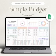G Sheet Budget Monthly-Weekly Budget Planner Spreadsheet Paycheck Budget Tracker Budget Debt