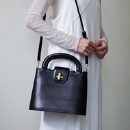 Vintage Hanae Mori 黑色2way手提包側背包