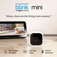 Blink Mini – Compact indoor smart camera, 1080HD, night vision, motion detect, 2-way audio -1 camera