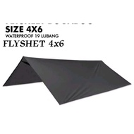 TENDA FLYSHEET SIZE 4 x 6 WATERPROOF TENT PROTECTOR WITH WARRANTY