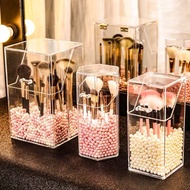 Luxury transparent mica makeup brush holder J202 (with beads)
