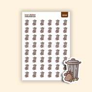 Trash Bin Icon Sticker, Garbage Collection Day Reminder, Icon Stickers, Cute Mini Stickers | IS038