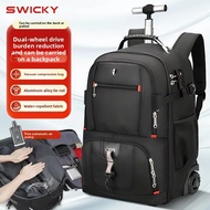 swicky Vacuum duffle bag with wheels 60L waterproof wheel travel duffle bag with roller backpack air