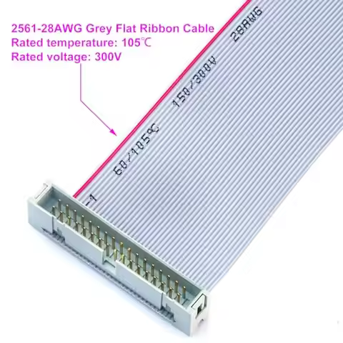 2.54mm IDC Ribbon Cable, 30-Pin Male to Female IDE Extension 30cm Pack of 2 for DIY Electronics Wiri