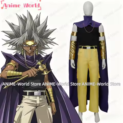 《Custom Size》Game Yu-Gi-Oh! YuGiOh Rare Hunters Malik Ishtar Dark Marik Yami Marik Cosplay Costume H