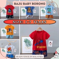 [ Baju Baby Borong ] Baju Budak Lelaki Murah Kids Short Sleeve Clothes Set Tshirt Baby Boy Girl Clothing Chirldren C4279