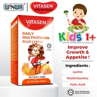 VITASEN Daily Multivitamin Plus Lysine Chewable Tablet - For Kids Growth & Appetite