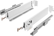 GTV - Modern box drawer I L = 400 mm H = 83 mm I White I Silent Close I Load up to 40 kg I Easy Inst