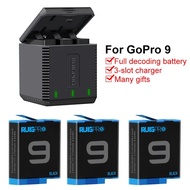 Bateria Go Pro Hero 9 Black Battery Batterie + 3-Slot R For Gopro Go Pro Hero 9 Hero9 Black Camera Accessories