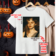 Customized Halloween Y2K Plus Size Women T-Shirt, Spring/Summer Plus Size Custom Tee, Upload Your Fa