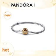 สร้อยข้อมือเงินแท้ 925 ฐานโซ่ แพนดอร่า Moments ห่วงโซ่ดาวตก หัวเข็มขัด กระดูกงู สร้อยข้อมือ Pandoraˉ