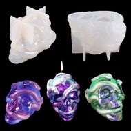 DIY Crystal Epoxy Resin Mold Skull Snake Head Double Snake Mirror Silicone Mold