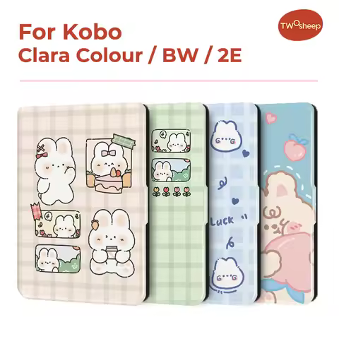 Twosheep 6-inch Case for Kobo Clara BW Clara Colour Clara 2E TPU Magnetic Flip Auto Wake Sleep TPU s