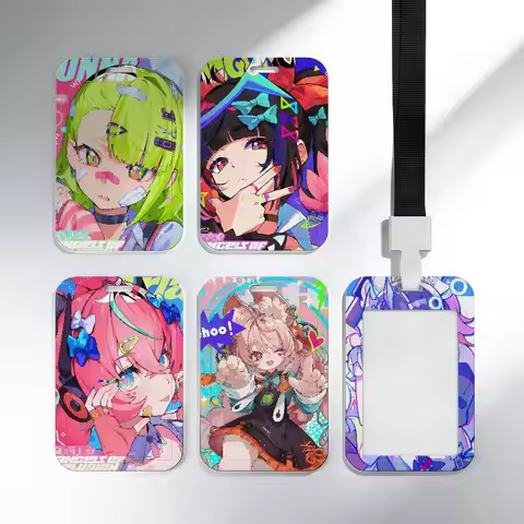 game art Zenless Zone Zero zzz cute y2k Sliding Card case ID Name Badge Holder Pass Work Card Cover 