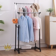 Double/single pole clothes drying shoes rack ampaian penyidai baju rak baju besi