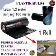 Plastik Mulsa Hitam perak lebar lebar 1.2 meter panjang 100 meter | 1 Roll